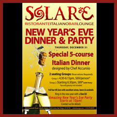 New Year’s Eve Dinner and Party!