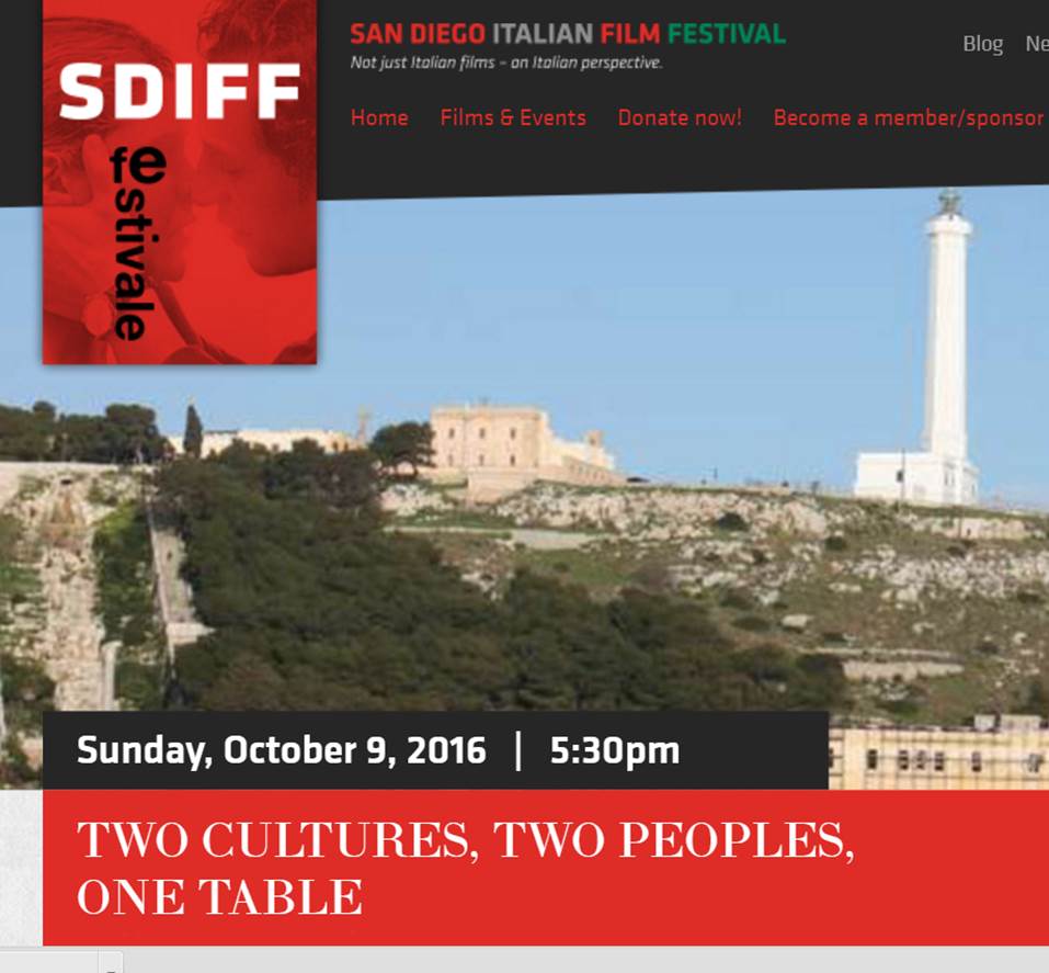 <a id="SDIFF-Special-Dinner"></a>San Diego Italian Film Festival ~ “Shores of Light” Dinner/Film