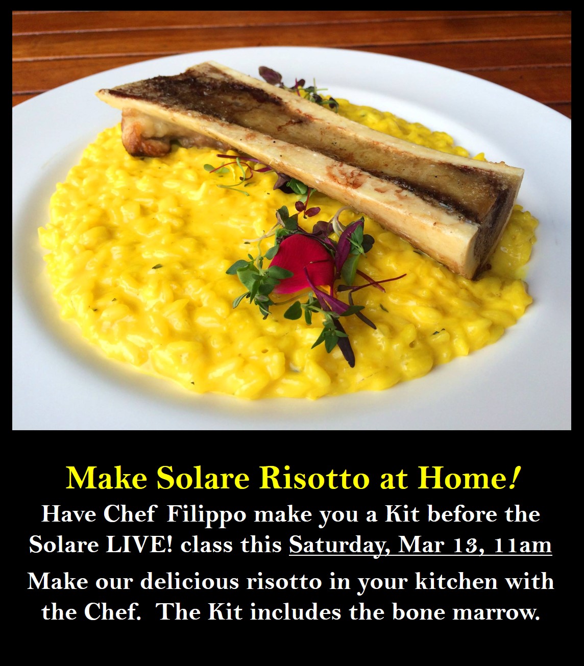 <a id="Solare-LIVE-Cooking-Class-Mar-13"></a>Solare LIVE! Cooking Class - Risotto