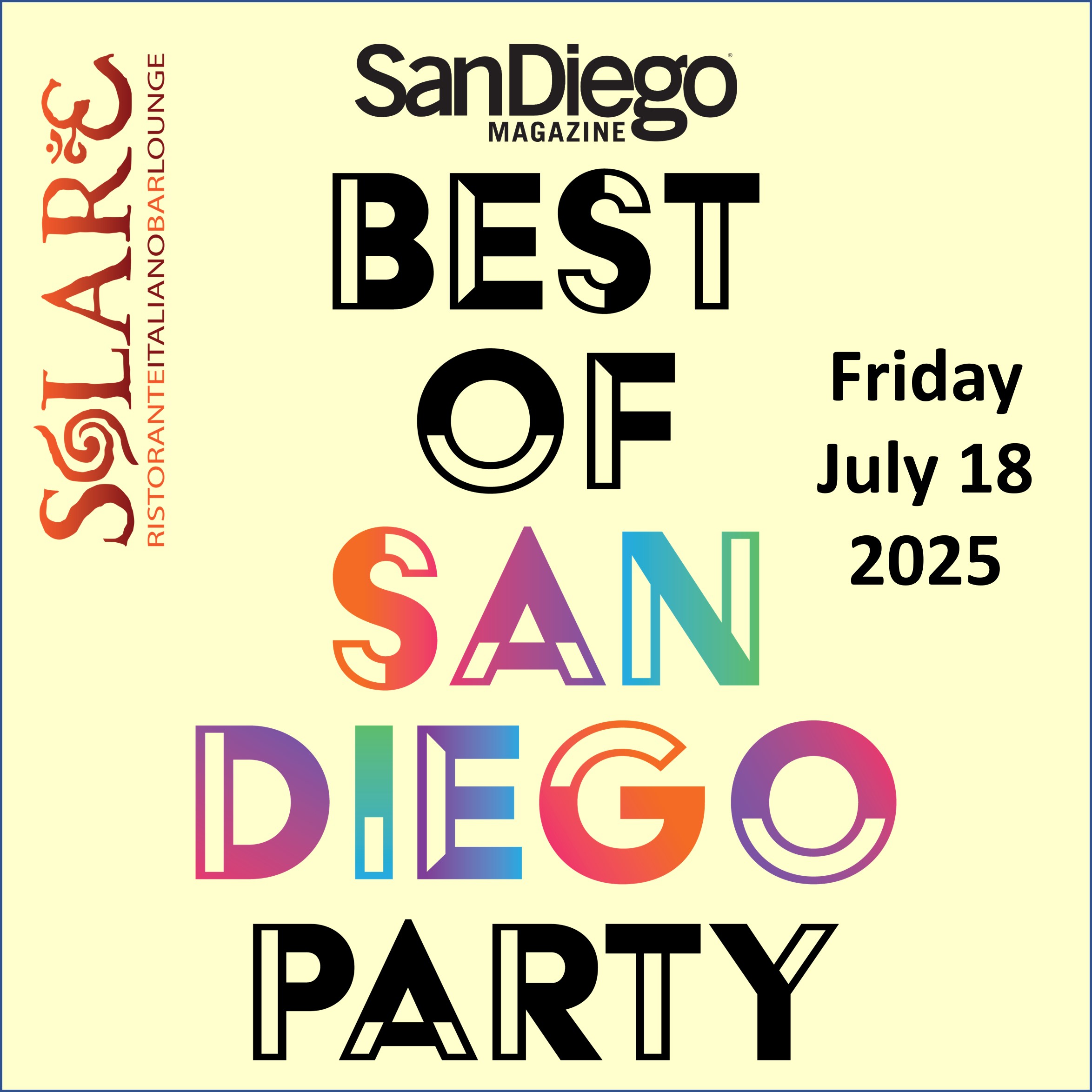 <a id="Solare-Best-Of-Party"></a>Solare - Best of San Diego Party 2025