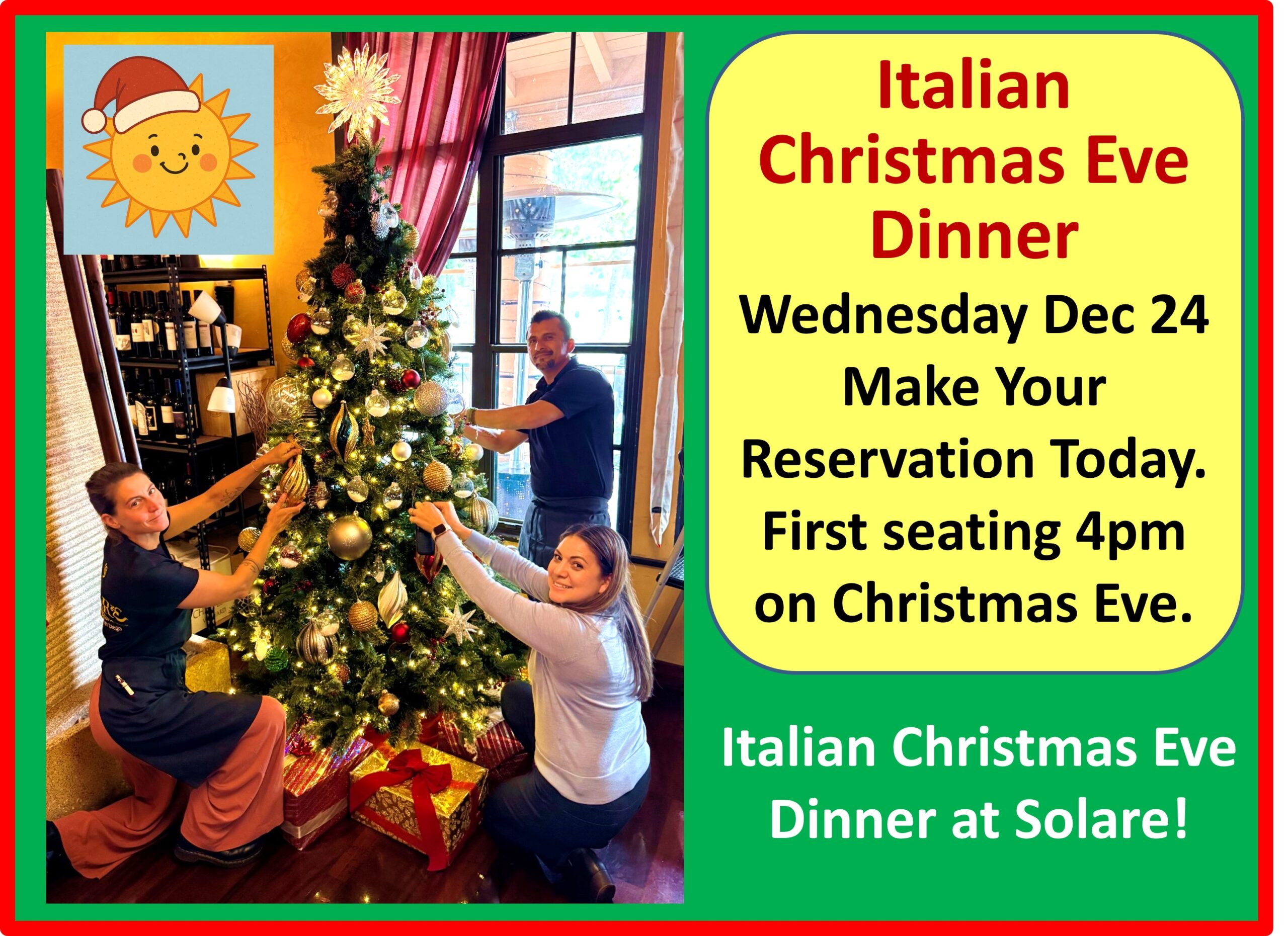 <a id="Solare-Christmas-Eve-Dinner-2025"></a>Solare Christmas Eve Dinner