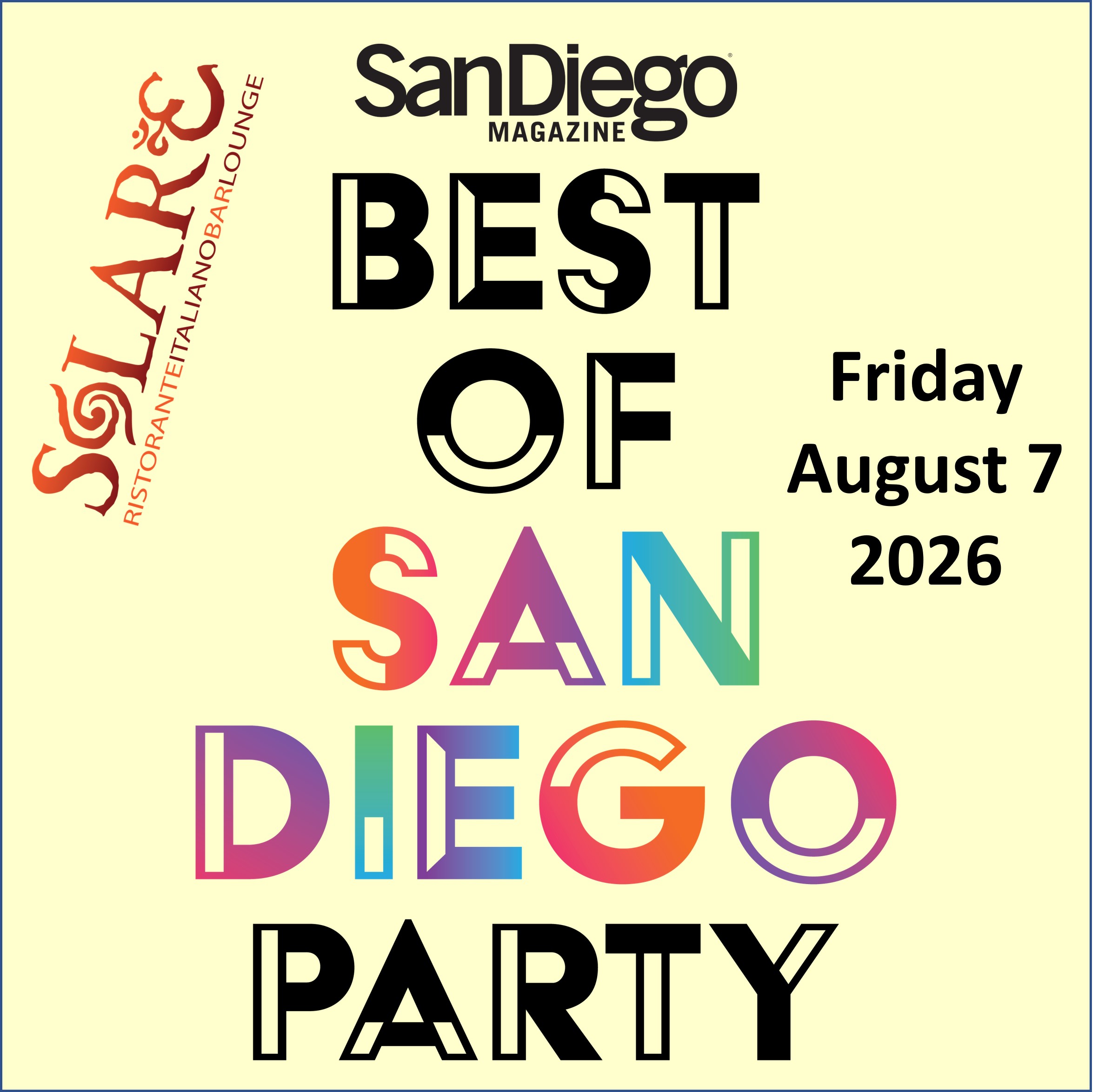 <a id="Solare-Best-Of-Party"></a>Solare - Best of San Diego Party 2026