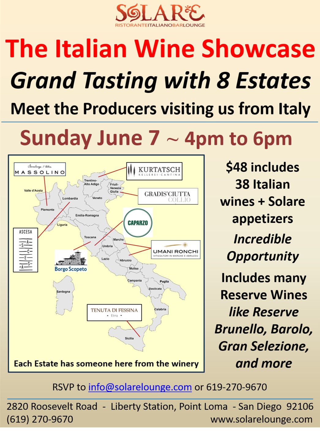 <a id="Solare-Grand-Italian-Wine-Showcase"></a>The Grand Italian Wine Showcase